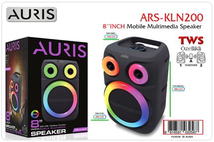 Auris KLN200 Speaker 8 inç Bluetooth Hoparlör
